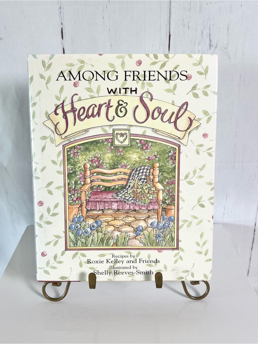 VTG With Heart & Soul Among Friends Cookbook Hardcover Cottagecore illustration
